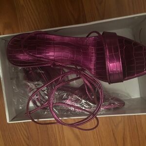 Metallic Pink Heels